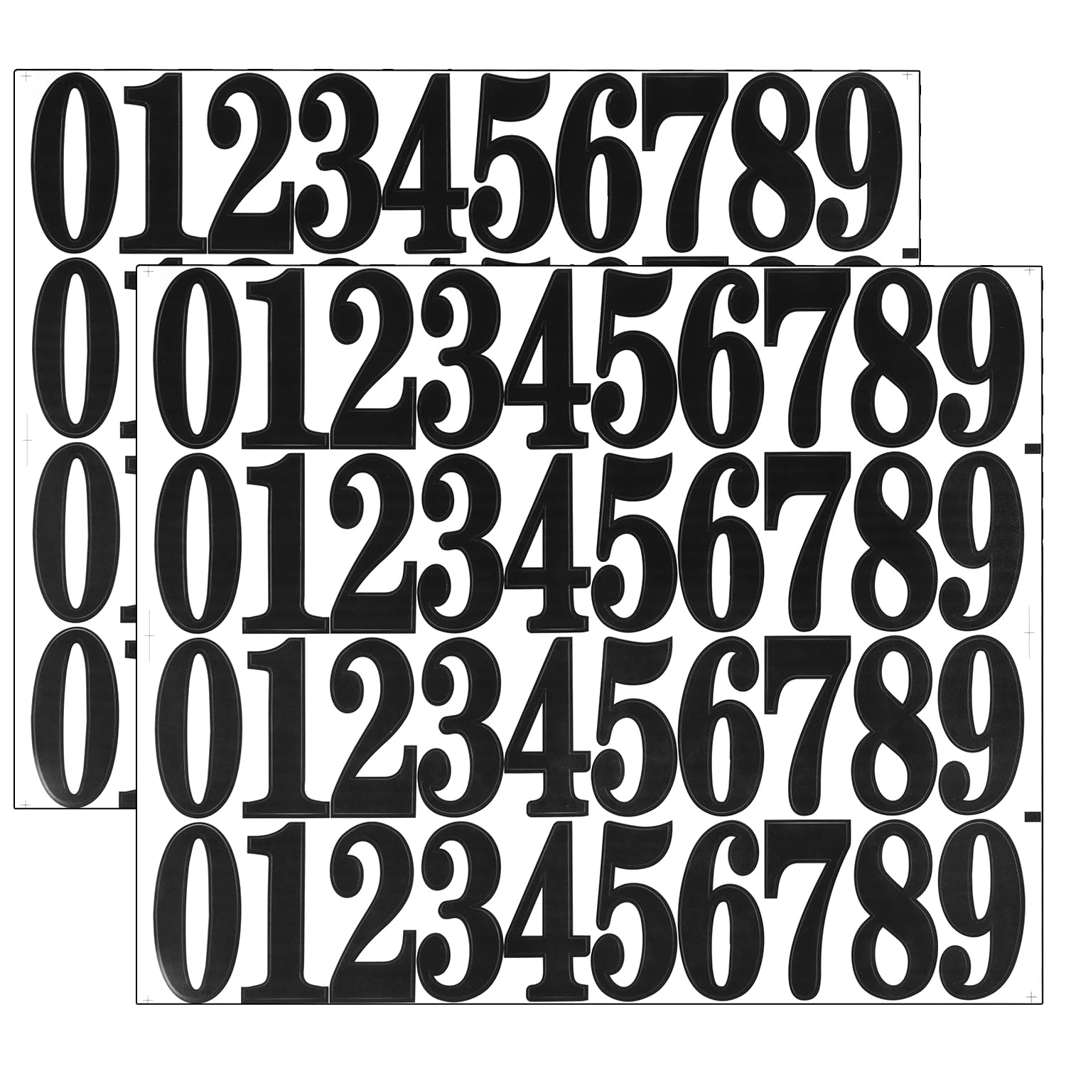 Number Stickers 2 Pcs,2 Inch Total 80 Numbers Door Number Bin Number Stickers Numbers Stickers Set Black Vinyl Self Adhesive Premium Quality Versatile Use Easy to Apply Black Numbers