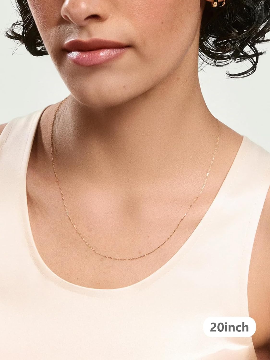 Silvora 925 Sterling Silver Chain Necklace 1.1/1.5mm Thin Silver Chain for Women-Sturdy & Shiny-Women's Chain Necklaces,Adjustable Length 16/18/20/22/24 Inches - Image 6