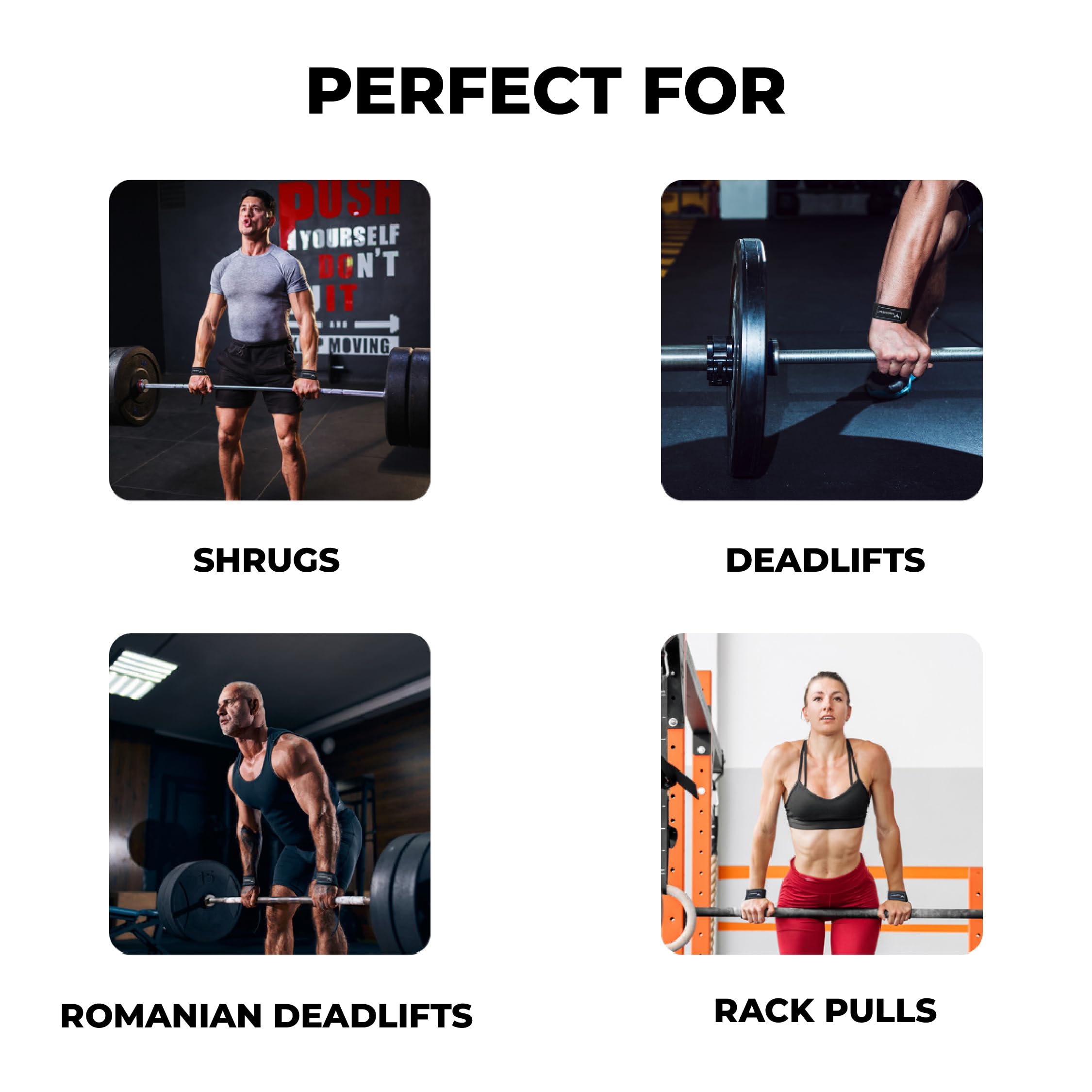 Correas de levantamiento para levantamiento de pesas, culturismo, levantamiento de potencia, entrenamiento de fuerza y peso muerto, correas de muñeca acolchadas de neopreno de 21 pulgadas