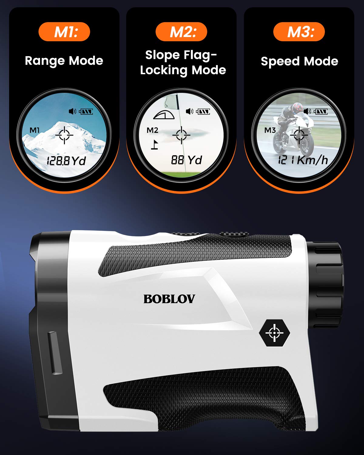 BOBLOV 650Yards Golf Rangefinder with Pinsensor 6X Magnification