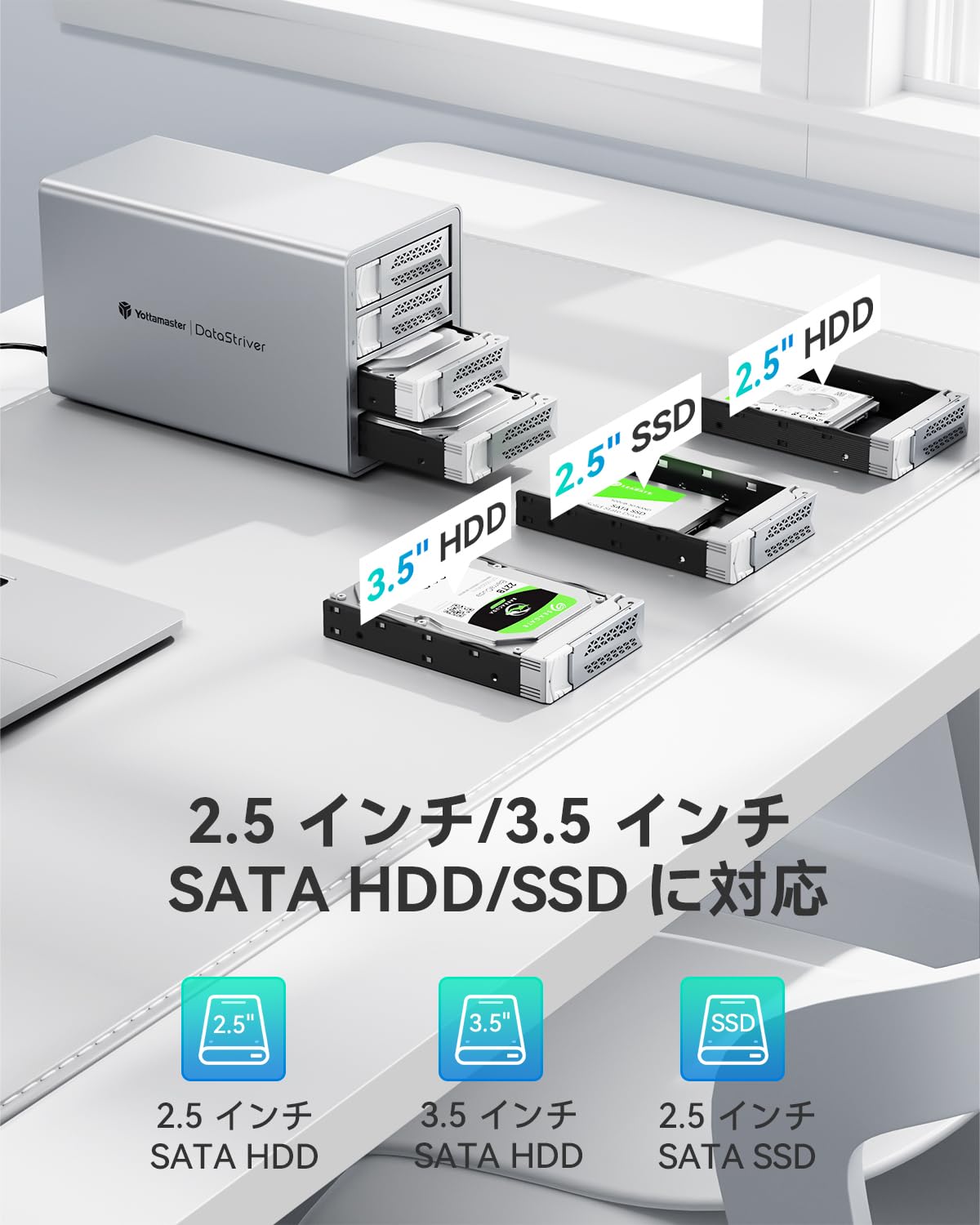 Amazon.co.jp: 2024最新Yottamaster HDDケース 2.5&3.5インチ