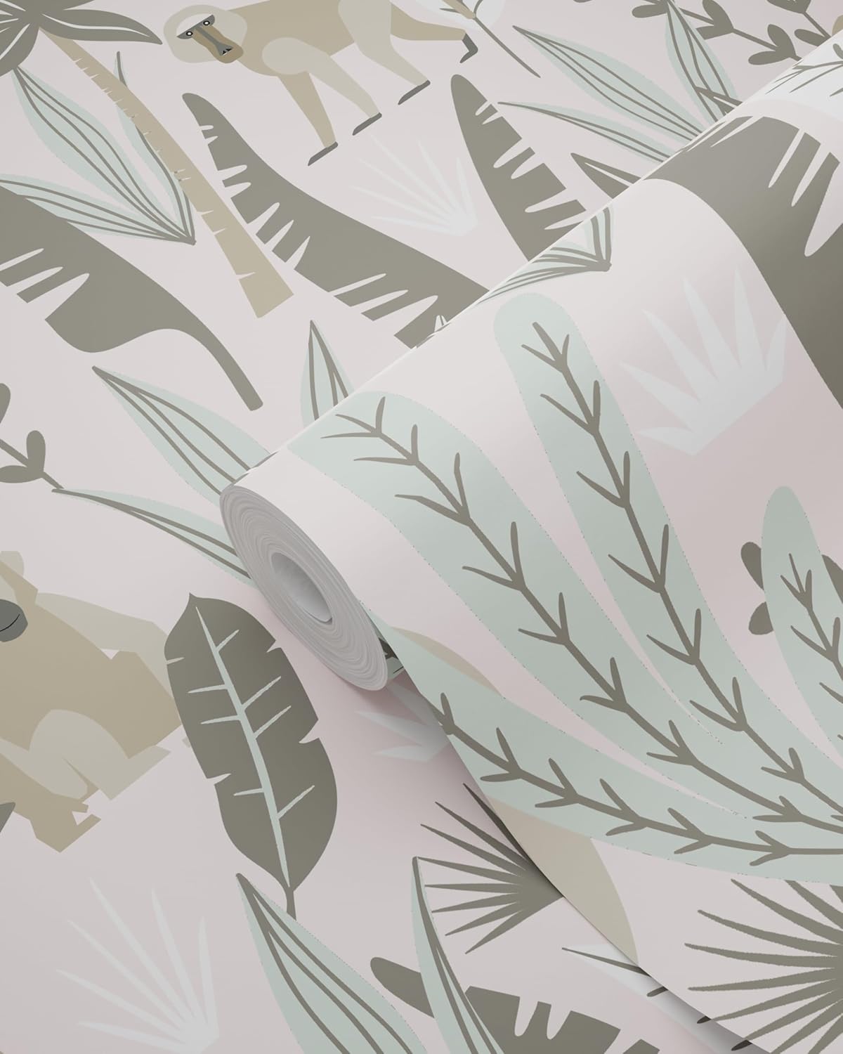Wallpaper Monkeys Soft Pink and Mint Green - 139072 - from ESTAhome