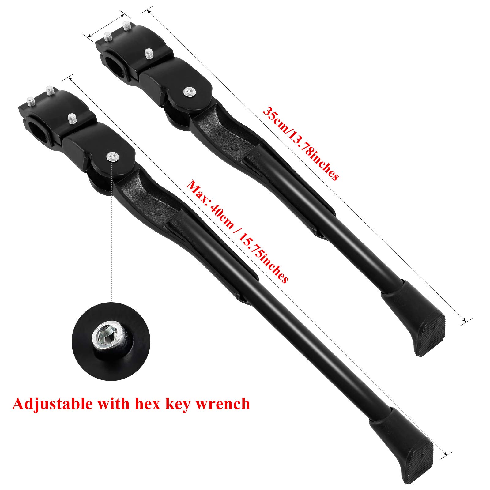 Béquille De Vélo Réglable En Alliage D'aluminium Hauteur De Vélo 24 à 28 Pouces