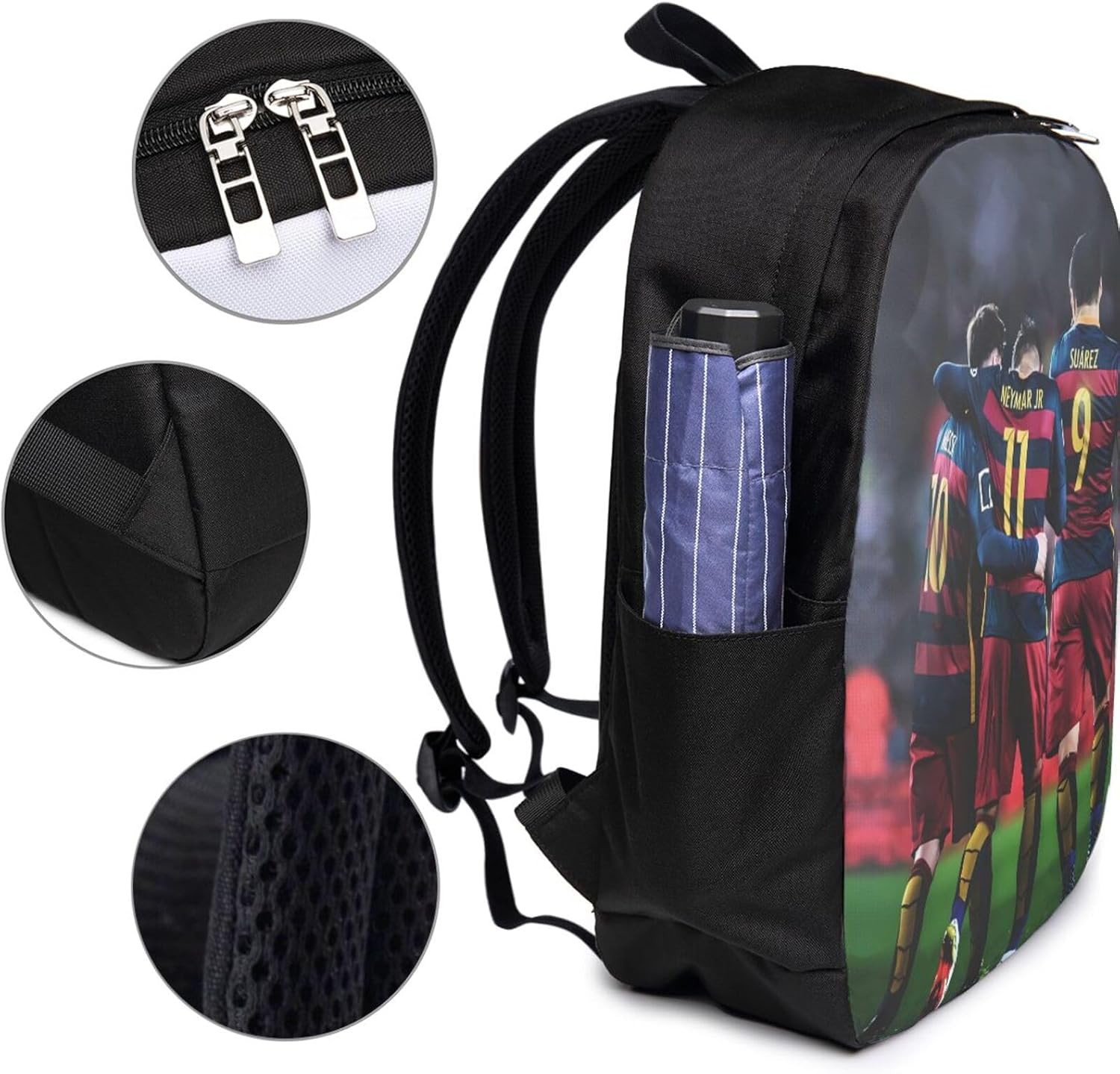 #10 Neymar Adult Backpacks Bag Laptop Bag Bookbag Usb Backpack 17 Inch For Daily