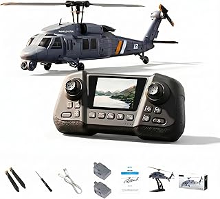 RC Helicopter with Camera, Drone, Remote Control Helicopter for Adults, 8K Aerial Photography, Altitude Hold, LED Lights, Ready to Fly for Gift