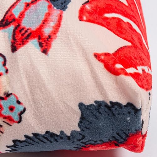 Miniatura 6 de Paquete de 2 cojines de mimbre para asiento de patio para exteriores e interiores con lazos, cojín para silla de comedor, 17 x 17 pulgadas (hojas