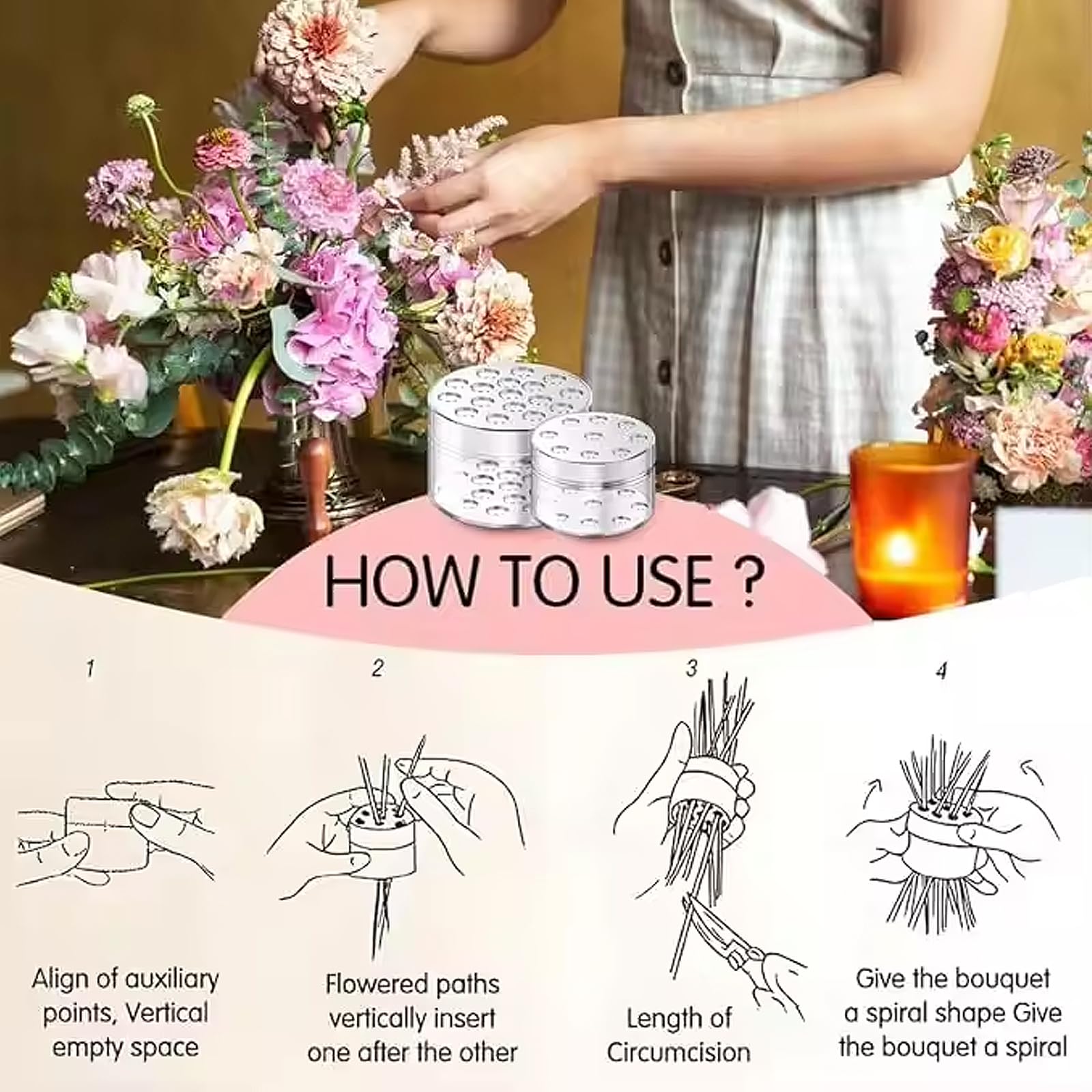 Spiraal Ikebana Stamhouder - Spiraalvormige Stamhouder Voor Vazen Spiraal Bloem Stamhouder Gracehomee Spiraal Ikebana Stamhouder Ring Bloemstuk Houden