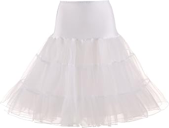 Womens Vintage 50s Rockabilly Petticoat 25" Length Tutu Underskirt