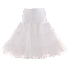 Womens Vintage 50s Rockabilly Petticoat 25" Length Tutu Underskirt