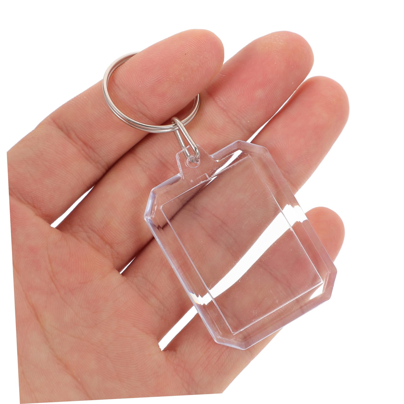 FOMIYES Schlüsselanhänger Rohlinge Diy Bilderrahmen Schlüsselanhänger Für Kreative Handtaschen Dekoration Tragbar Langlebig Transparent Für Designs