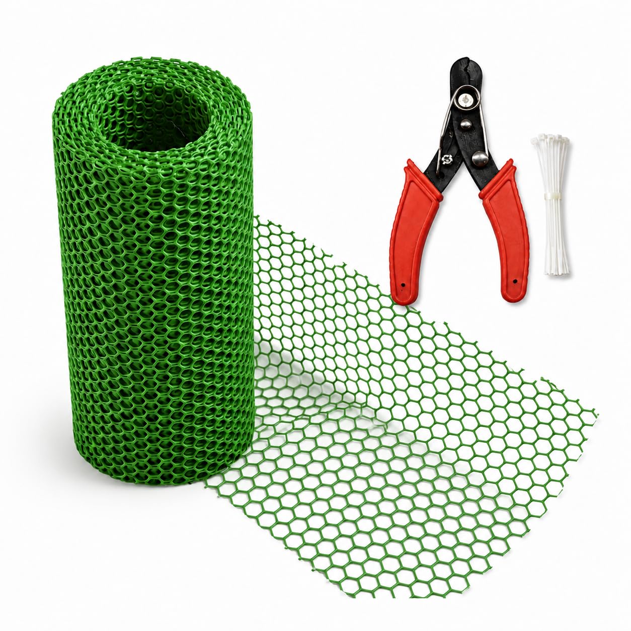 Tree Guard 3.3 Ft Height x 10 Ft Length | 1 Cutter and 50 PVC Tags Tie Locks |Tree Protection Net Roll | UV Stabilized Plastic Mesh Fence | Plant Guard for Garden, Nursery, Farming |Outdoor Use-image-16