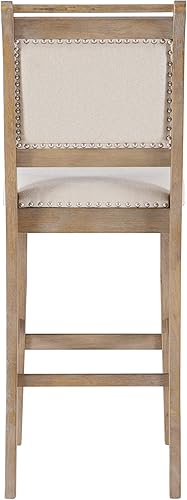Miniatura 6 de Linon Home Decor Products Newton - Taburete de bar natural, color gris lavado