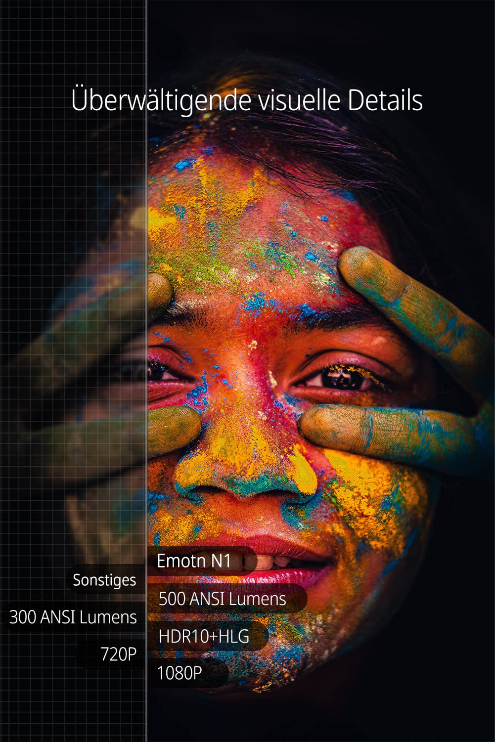 Emotn N1 Netflix Projetor portátil com licença oficial, nativo