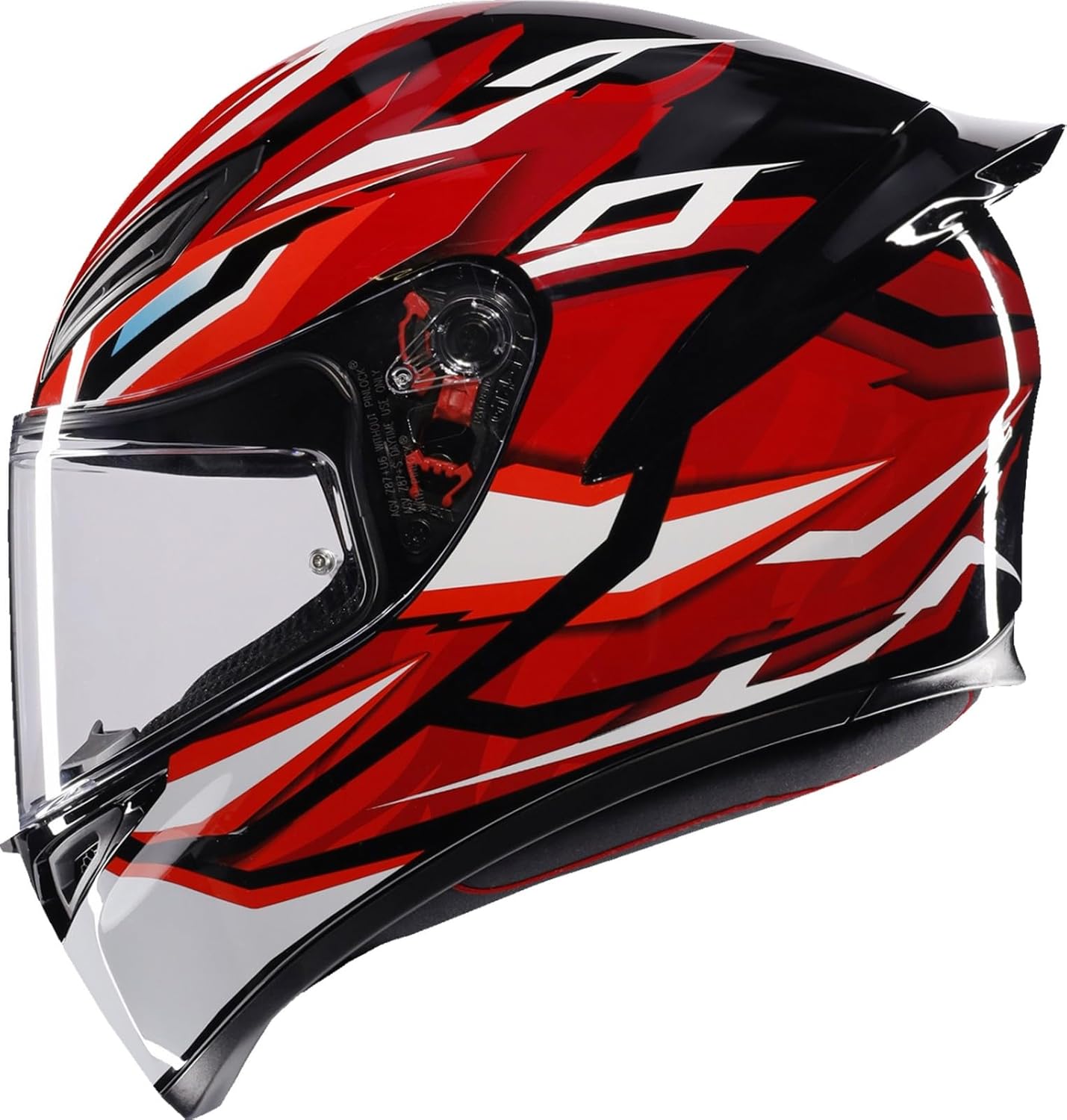 AGV K1 S Lion Motorcycle Helmet Black/Red/White XL