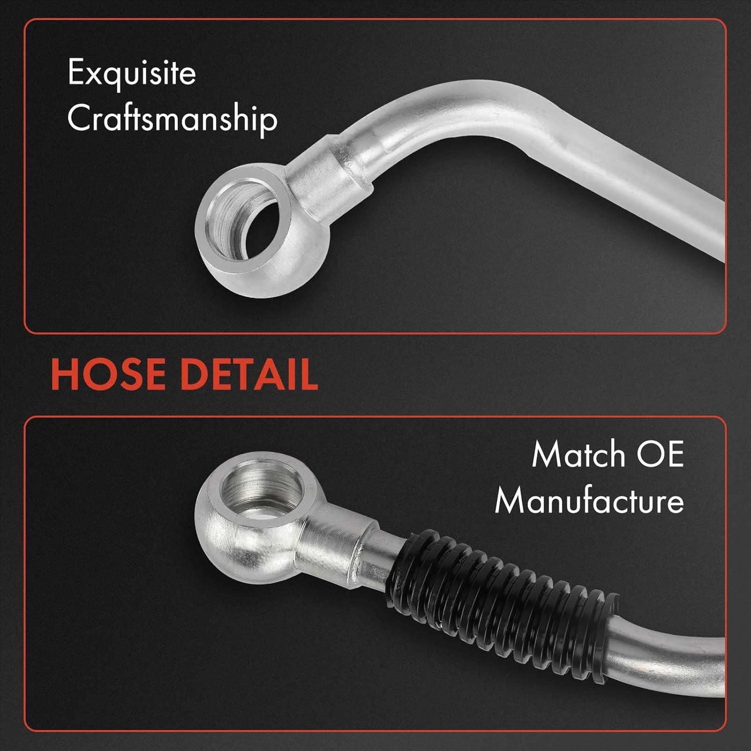 A-Premium Power Steering Pressure Line Hose Assembly Compatible with BMW E38 740i Base 1997-2001, 740iL Base 1996-2001, 4.4L, with Washer, Pump to Rack/Gear