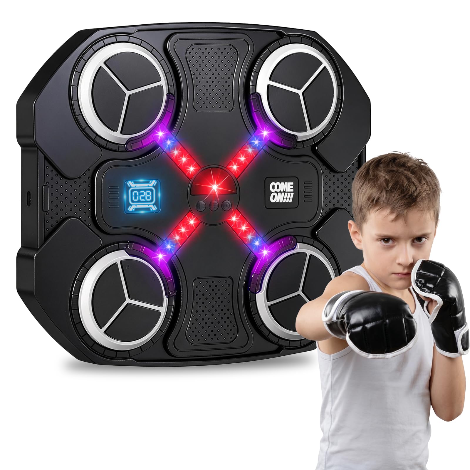 Music Boxing Machine for Kids with Gloves, Interactive Boxing Toys for Kids