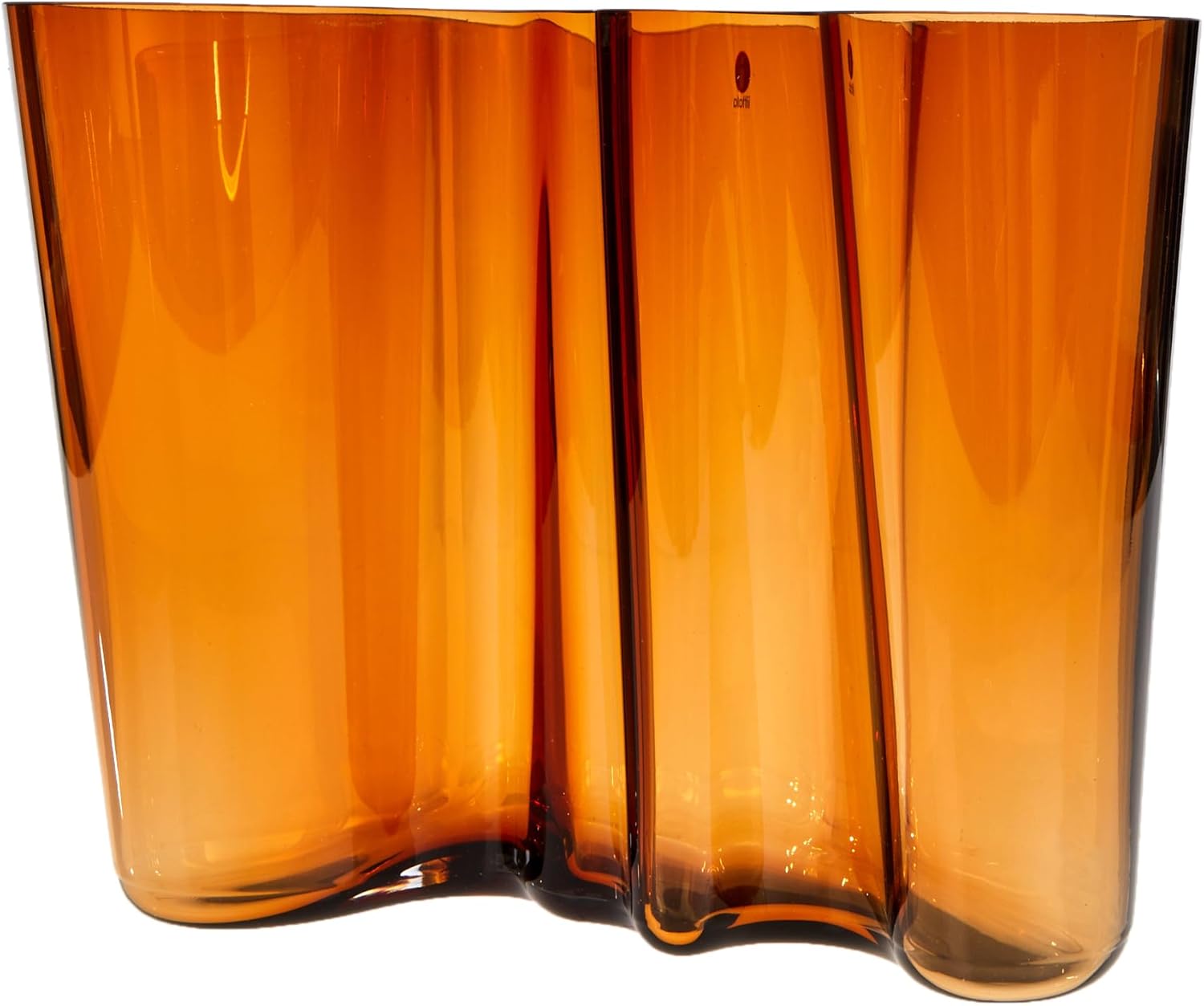 Iittala Alvar Aalto 1050152 Vase Copper Glass Copper-Coloured Size: 20 cm x 19 cm x 16 cm