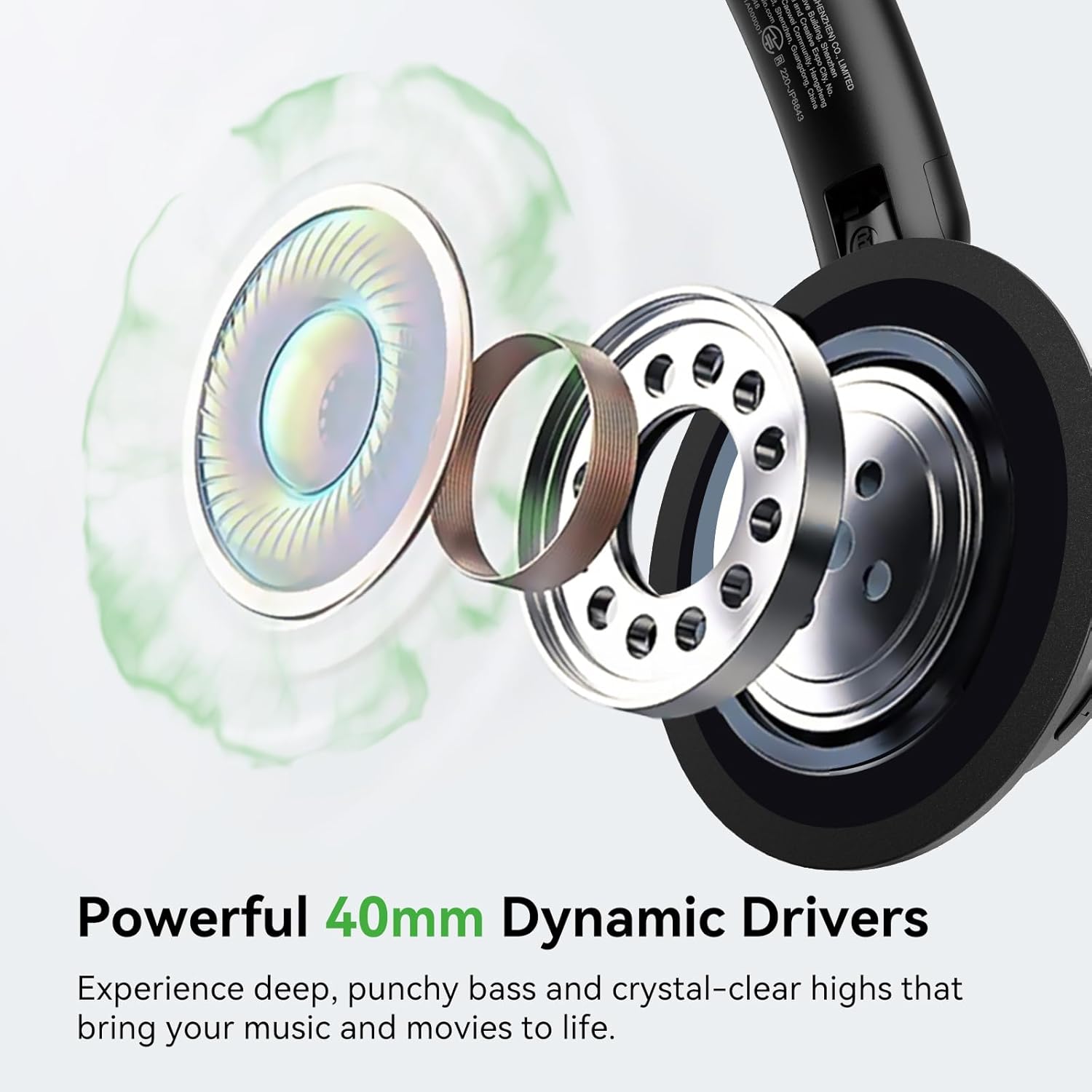 OneOdio Focus A1 Pro Wireless On-Ear Headphones with Active Noise Cancelling, 70-Hour Battery with Speed Charge, Bluetooth 6.0, Hybrid ANC, Multi-Device Connect, Clear Calls, Lightweight Portable - Image 4