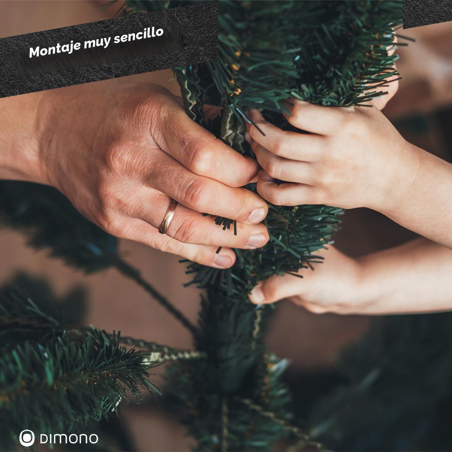 Dimono® Árbol de Navidad Artificial 210 cm con Nieve - Ramas Densas