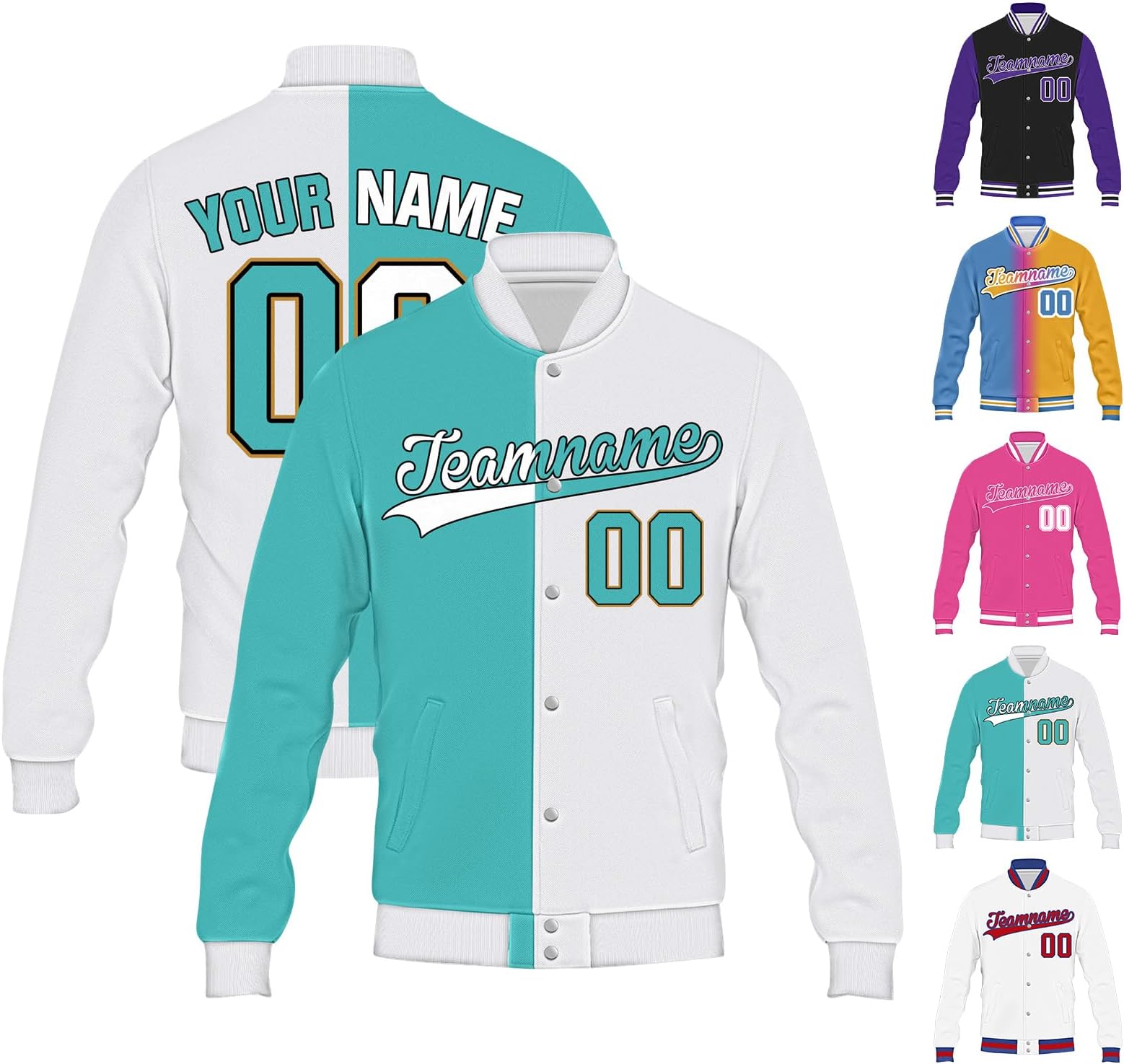 ABIsedrin Custom Varsity Baseball Jacket for Men Women Personalized Letterman Jackets Design your own Sports Bomber Jacket