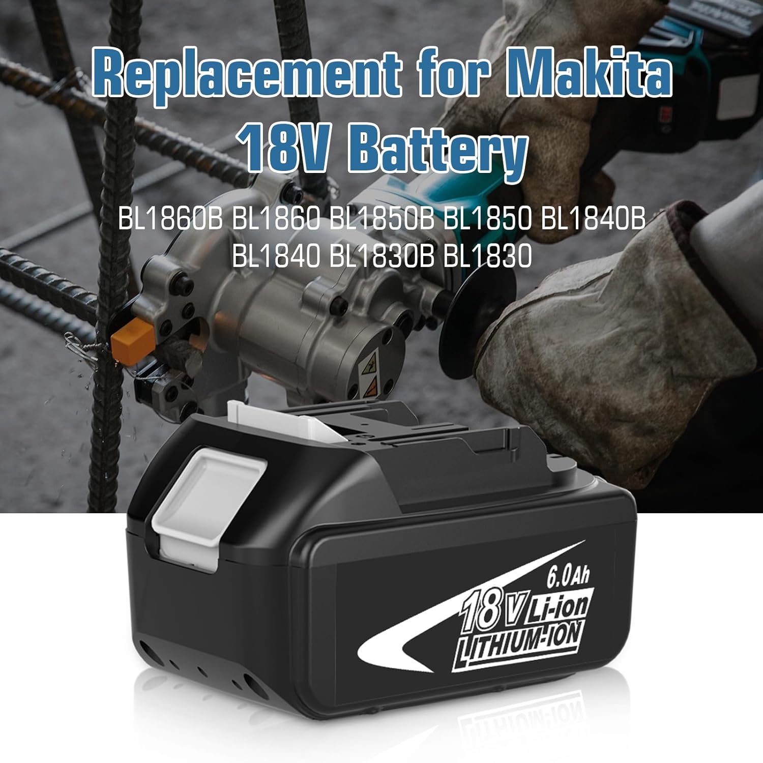 4-Pack BL1860B Replacement for Makita 18V Battery 6.0Ah Compatible with Makita 18 Volt LXT Lithium ion Batteries BL1890 BL1860 BL1850B BL1850 BL1840B BL1840 BL1830B BL1830 BL1815 BL1820 BL1820B(Black) - Image 5