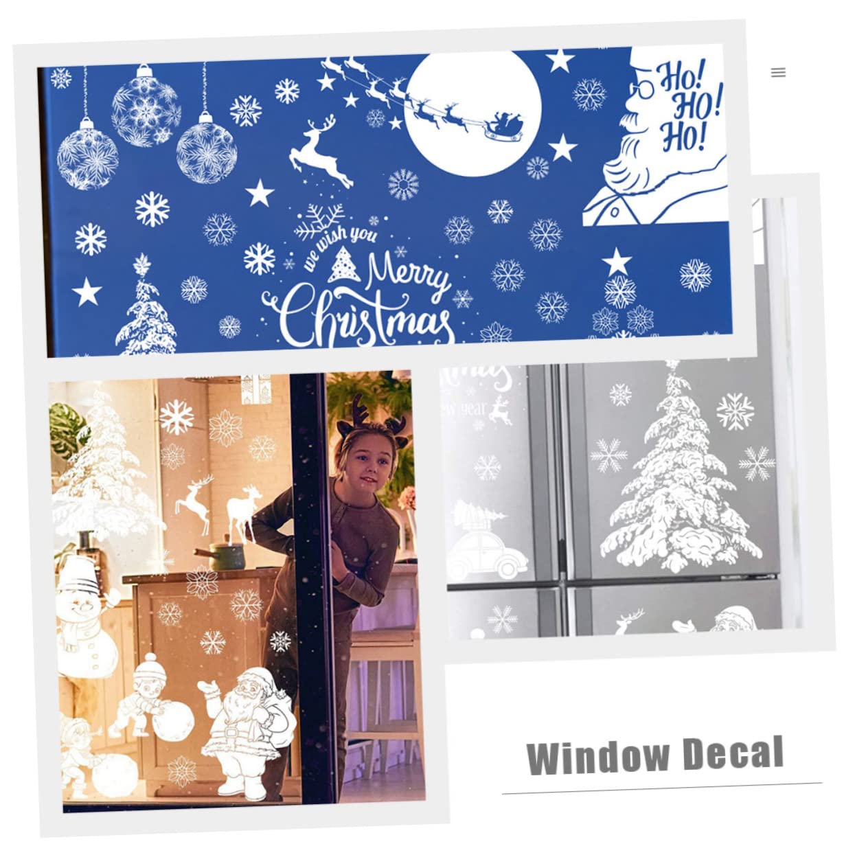 PRETYZOOM 36 Blätter Weihnachtsaufkleber Weihnachten bevorzugt Schneemann-Fensteraufkleber weihnachtsdeko Weihnachtssticker Wasserfeste Aufkleber fensteraufkleber selber machen PVC
