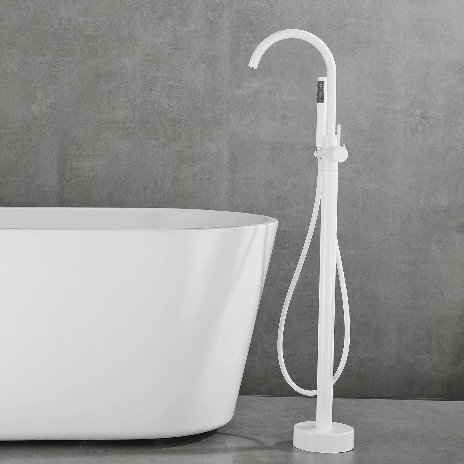 Mitigeur de bain-douche noir haute finition avec flexible robuste