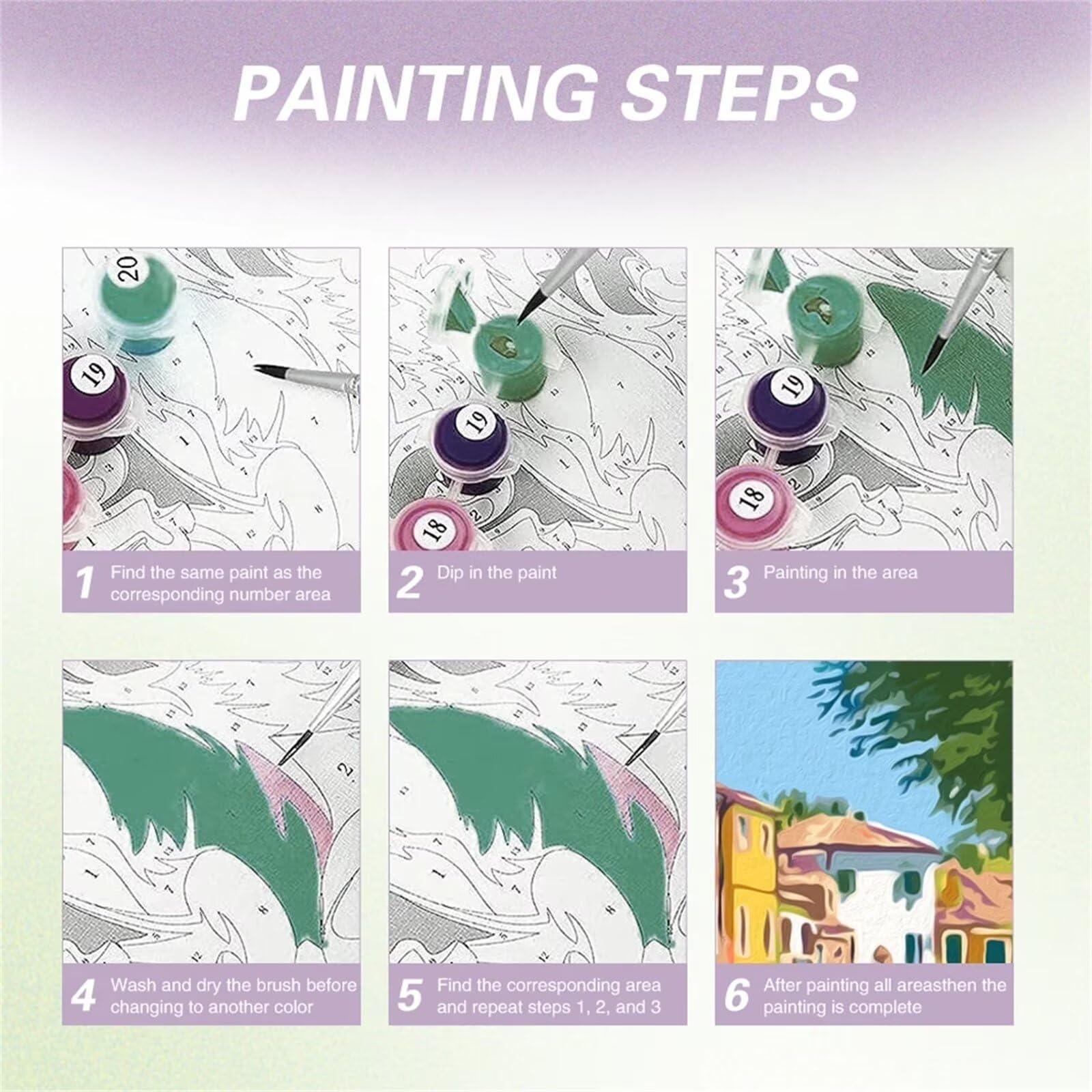 Heaen Peinture par Numéros pour Adulte Tournesol,avec cadre Kit de Peinture à l'huile sur Toile Bricolage pour Débutants Avec Pinceau Pigment Acrylique par Cadeaux Décoration Murale 60x75cm Phare