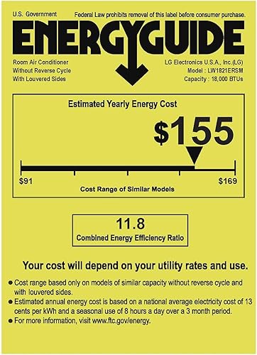 Vista 158 de LG Aire acondicionado de ventana de 10000 BTU [2023] Control remoto con aplicación WiFi, filtro ultra silencioso, lavable, enfría 450 pies cuadrados