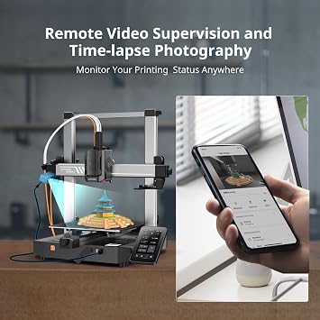 Anycubic Kobra 3 3D Printer Camera, Compatible with Kobra 3/ Kobra 2 Pro/Plus/Max/Klipper Printer/Computer, Real-Time and Remote Monitoring, Ultra Clear Resolution, Easy to Assemble and DIY Frame