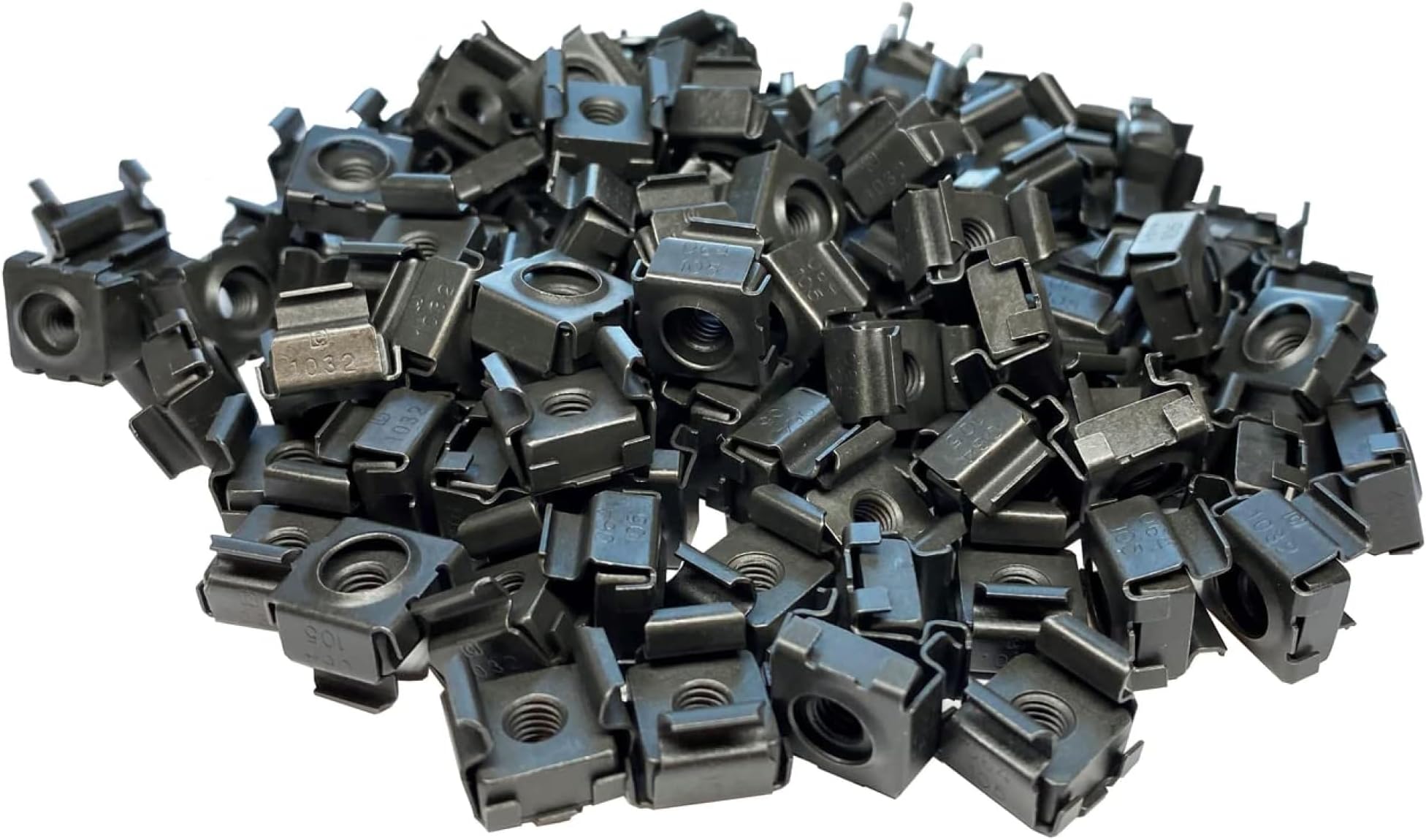RackGold Black 10-32 Cage Nuts 50 Pack - USA Made & Lifetime Warranty
