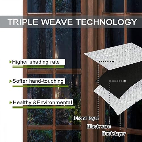 Miniatura 7 de Cortinas de paisaje de bosque oscuro con brillo mágico, luces nocturnas mágicas de fantasía, cortinas opacas con bolsillo para barra, cortinas para