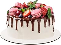 Vista 2 de Tableros redondos blancos para tartas, paquete de 48 unidades, 12 pulgadas, círculos redondos de cartón, bandeja de base desechable para tablero