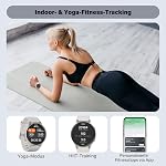 Smart Watch for Android Phones & iPhone, Alexa Built-in GPS Smartwatch with Call/Text, 24/7 Heart Rate/Sleep Monitor, Step Counter Pedometer, 50M Waterproof Fitness Watch for Business/Sport - Grey