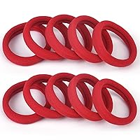 Vista 8 de 100 soportes grandes de algodón para cola de caballo, ligas para el cabello sin costuras, bandas elásticas para el cabello sin daños para cabello