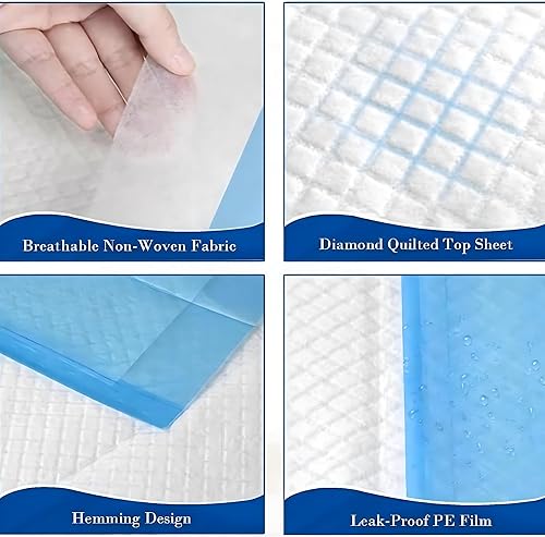 Miniatura 3 de Welcoming Hands - Almohadillas desechables de 23 x 36 pulgadas para incontinencia, almohadillas protectoras absorbentes para cama, almohadillas para