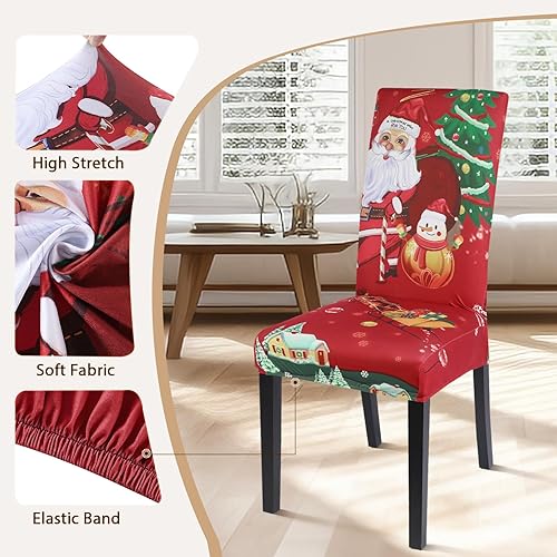Vista 39 de SearchI - Fundas de silla para comedor, fundas de asiento elásticas, protectores de funda para sillas, funda lavable para sillas sin reposabrazos