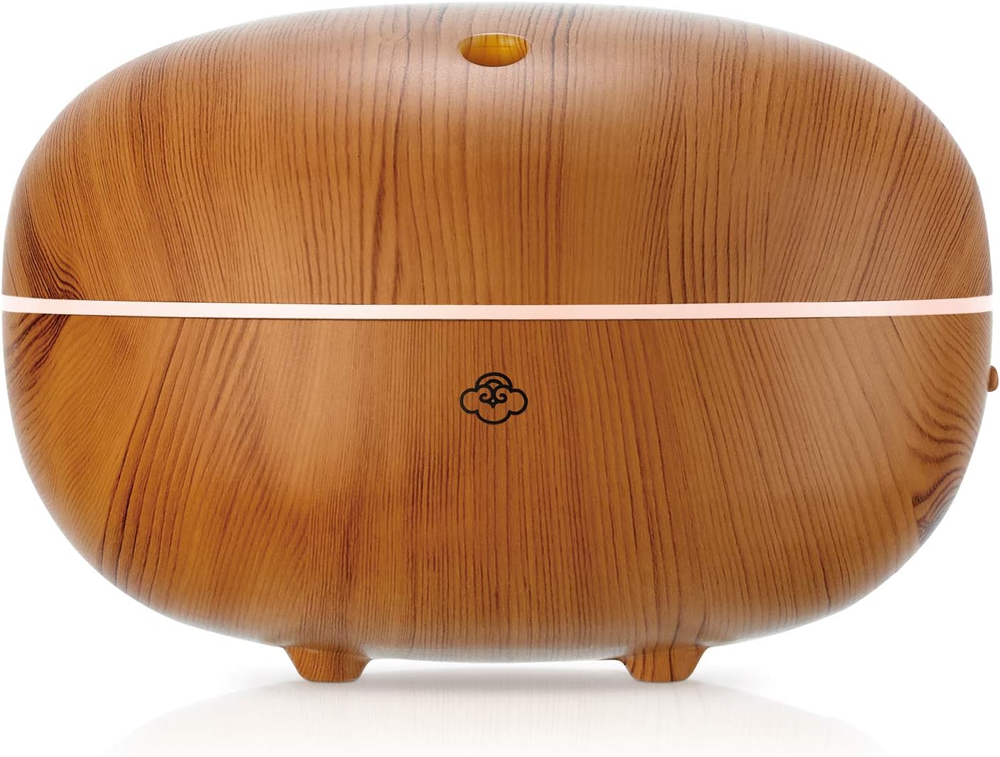 Serene House Ultrasonic Macaron Aromatherapy Essential Oil Cool Mist Diffuser – Optional Warm White, Calming Ambient Light Display with Automatic Shut-Off – Light Wood, 250ml