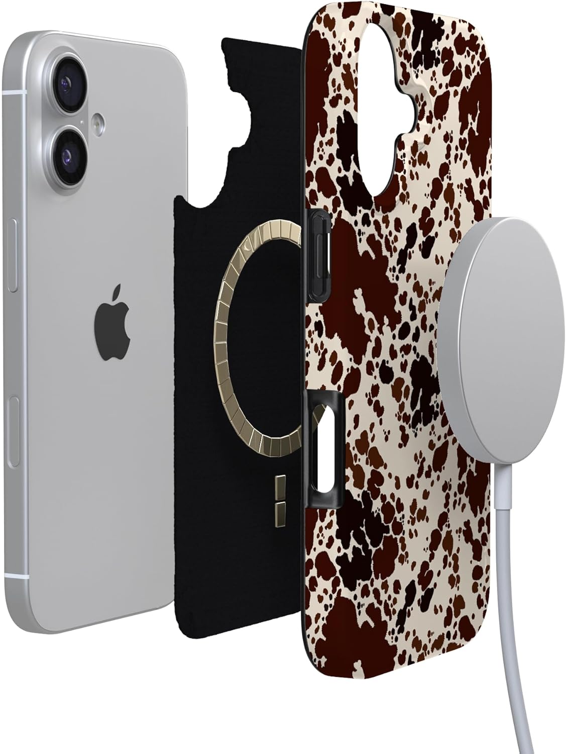 Casely iPhone 17 Case | Cowgirl Envy | Cow Print | Compatible with MagSafe | Classic Ultra Slim Design