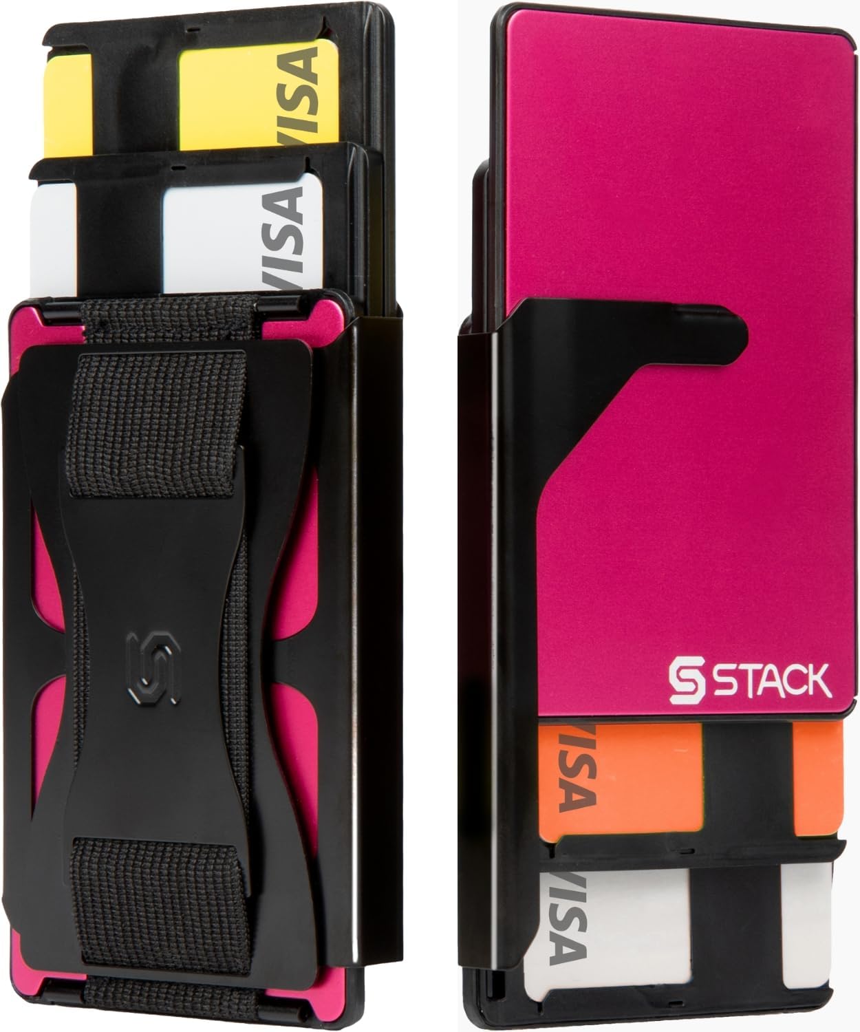 Stack Wallet Modular Slim RFID-Blocking Front Pocket Minimalist Wallet - Instant Card Access Card Holder (Matte Carbon Fiber)