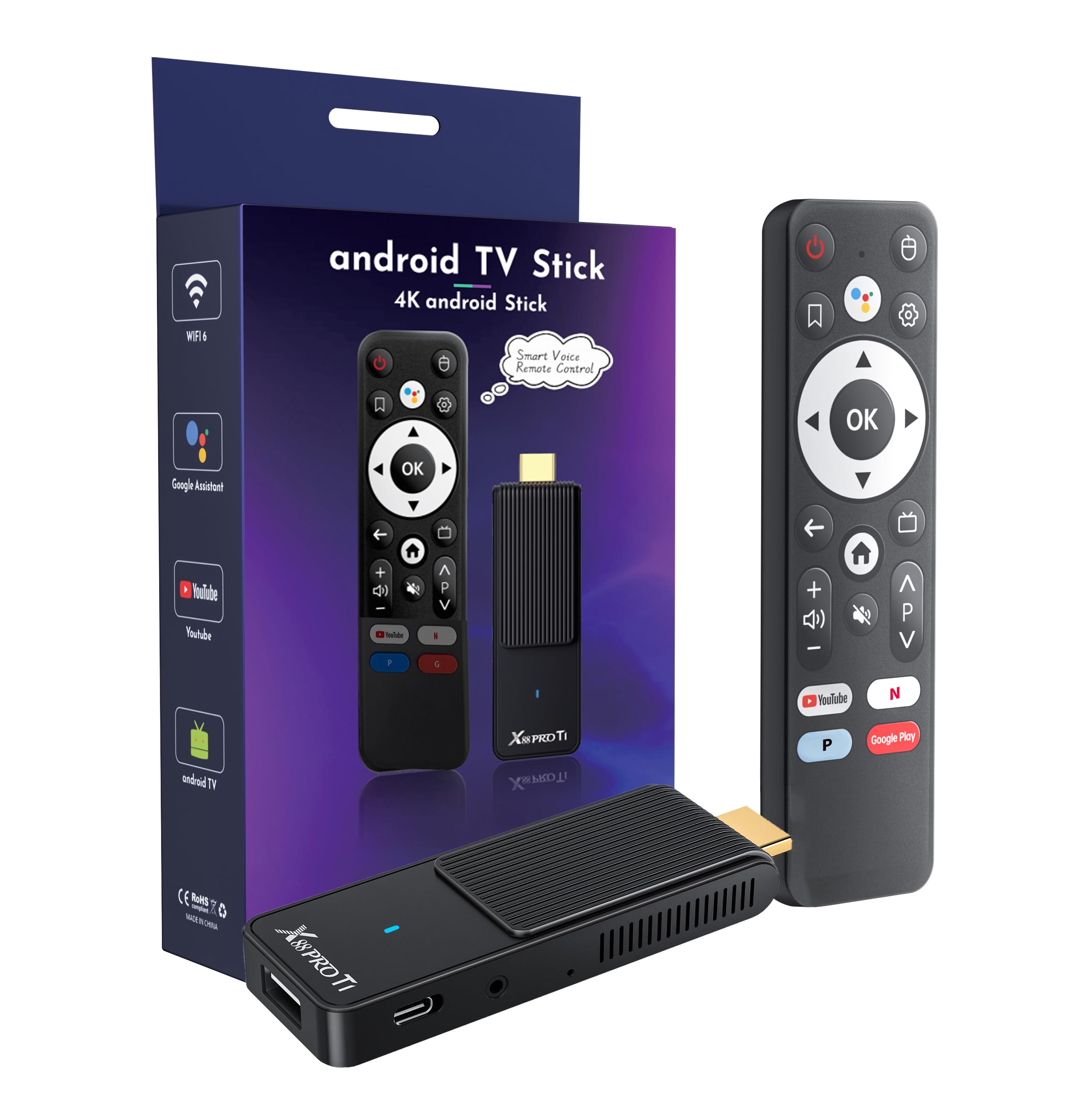 4K新品未使用品AndroidテレビstickTV大容量16GB Amazon.com: Android TV Stick 14.0, 2025 4K TV Stick 2GB RAM 16GB