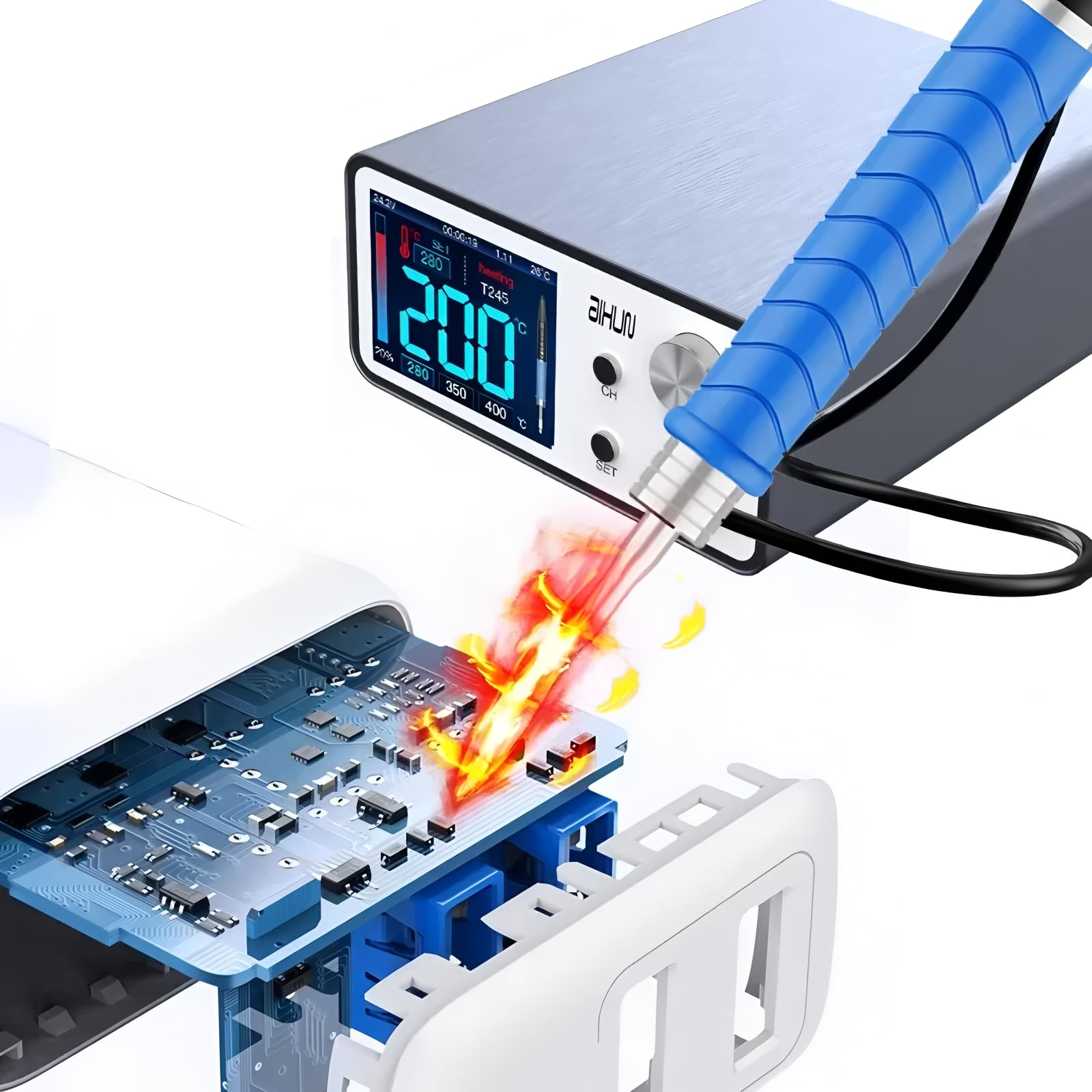 Station AiXun T245 poignée haute précision pour fer à souder T420D
