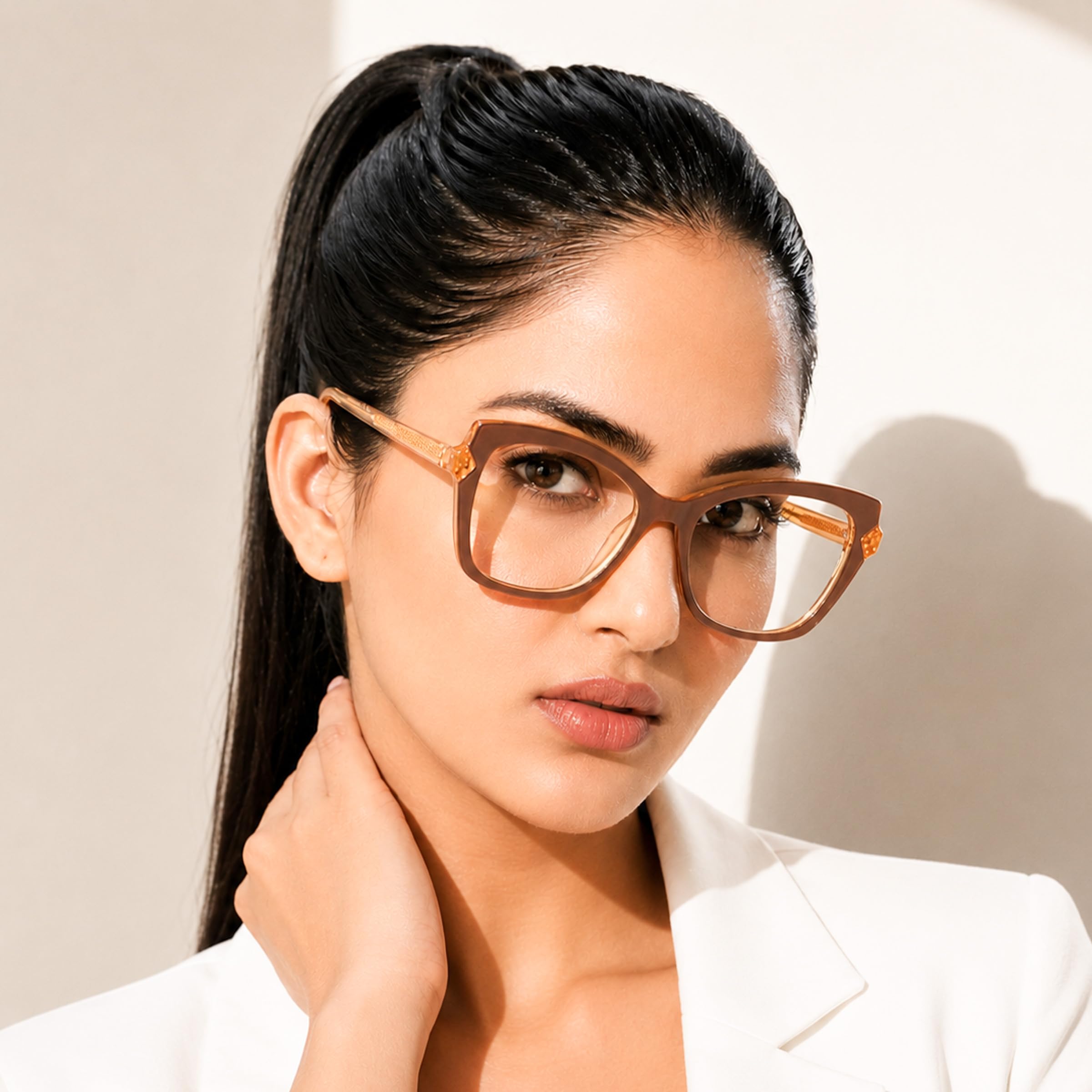 PERKEY Occhiali da vista per computer da donna con blocco della luce blu Cat Eye