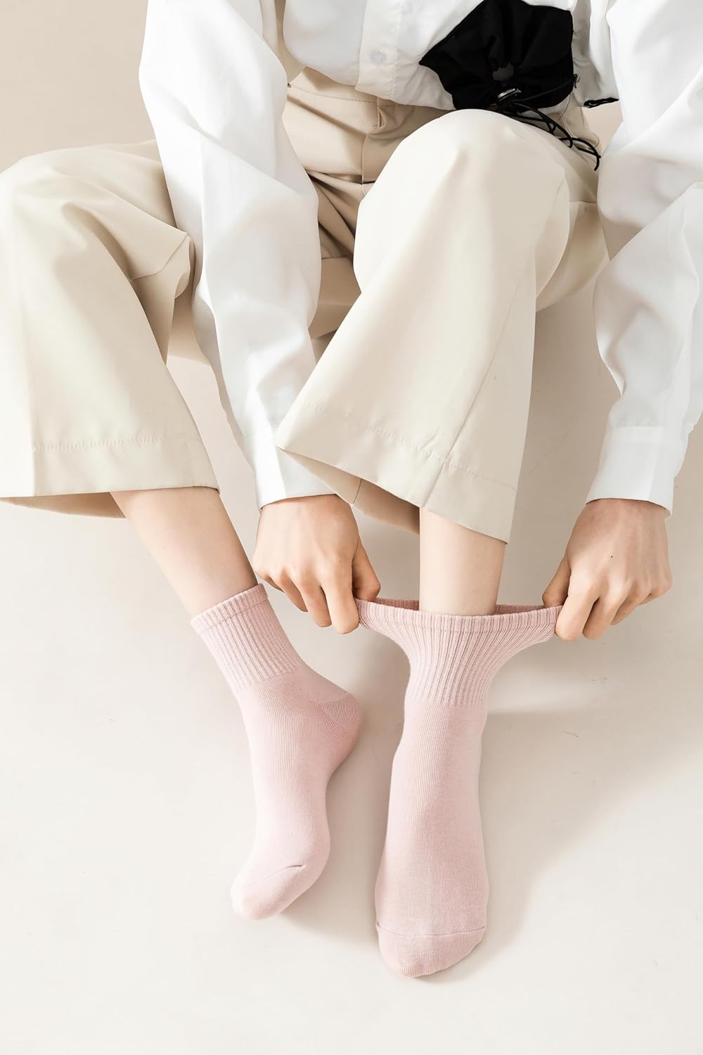 Women's Mini Crew Ankle Socks Pure Cotton Athletic Casual All Season Socks for Women - Image 2