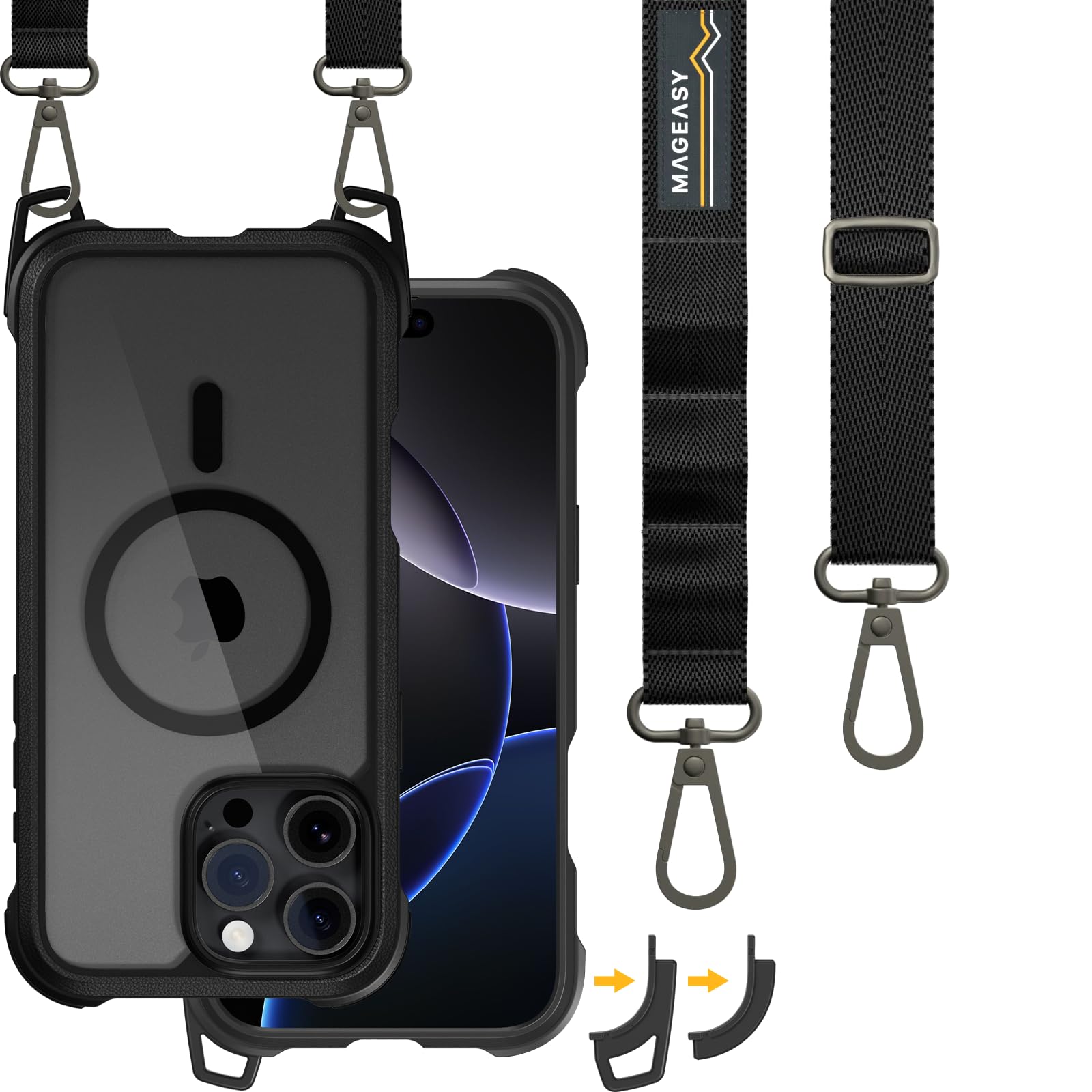 Amazon.com: MAGEASY Odyssey MagSafe Crossbody iPhone Case with