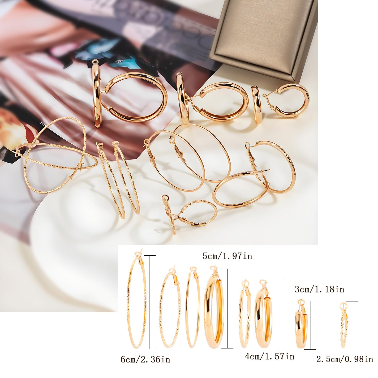 Golden Jewelry Sets for Women Fashion Costume Jewelry Includ Necklace Bracelet Rings Earrings Set