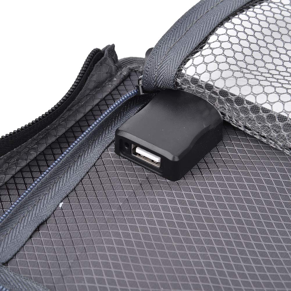 ECE - 816 Zaino da trekking pieghevole per esterno a energia solare, zaino da viaggio e campeggio impermeabile con pannello solare da 6,5 W per smartphone, zaino leggero per uomini