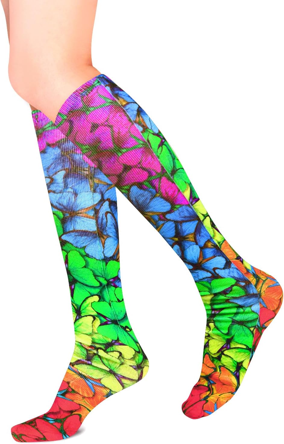 Benefeet Sox Women Funny Knee High Socks Crazy Novelty 3D Print Pattern Tube Socks Funky Silly Stockings Cosplay Costume - Image 2