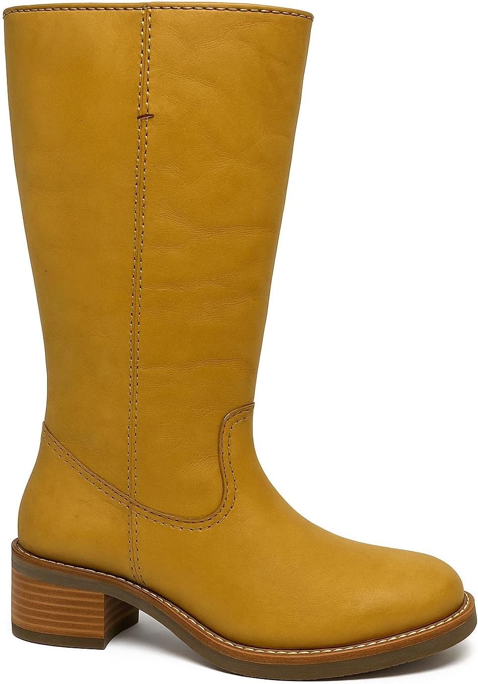 Frye Camryn Tall Pull-On – Women’s Knee-High Leather Boot with Low Heel and Sleek Western-Inspired Design