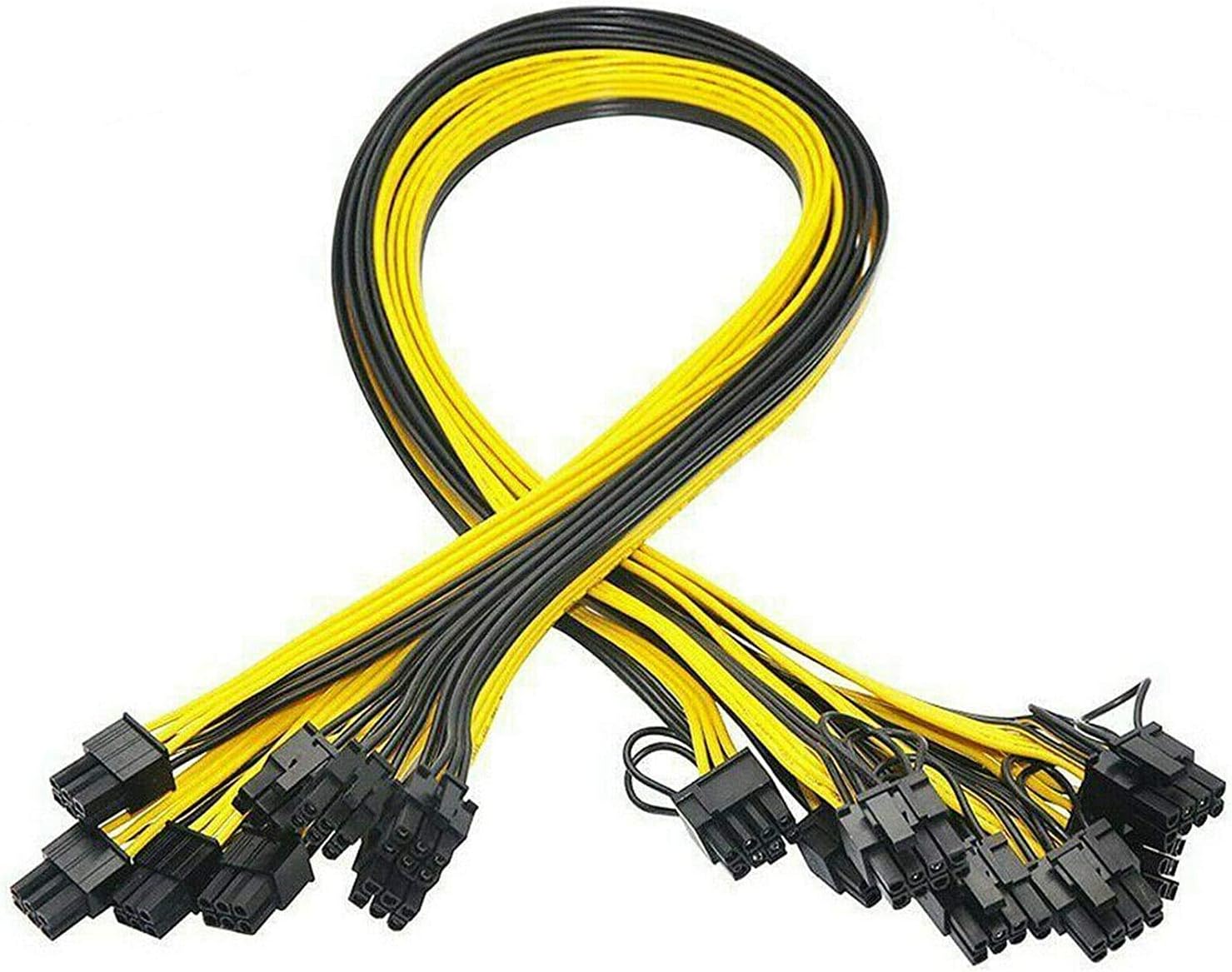 Mustpoint12x 6 Pin PCI-E to 8 Pin(6+2) PCI-E (Male to Male) GPU Power Cable (50cm) Not Include Card
